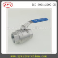 high quality 2pc stainless steel ball valve Threaded Ends 1000wog